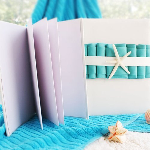 Starfish Embellished Accordion Guestbook