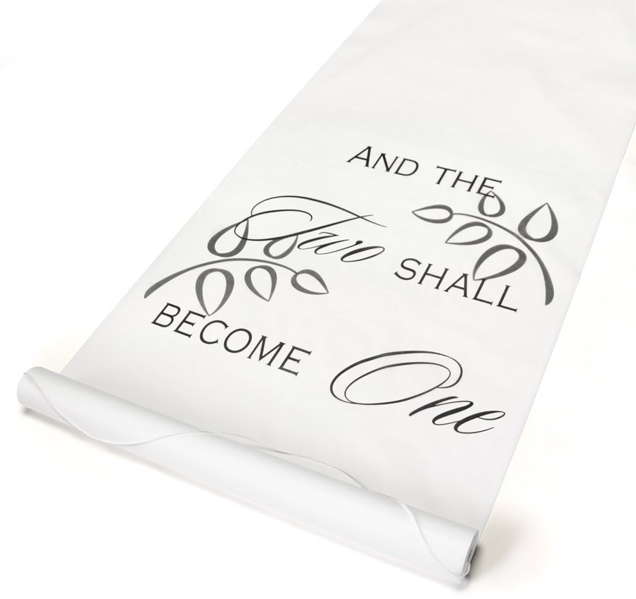 Two Shall Become One Aisle Runner
