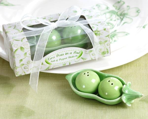 Two Peas Salt & Pepper Shakers Favors
