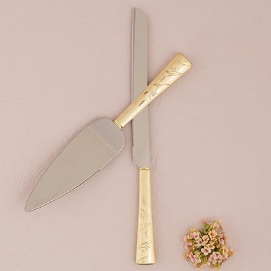 Venice Gold Knife & Server Set