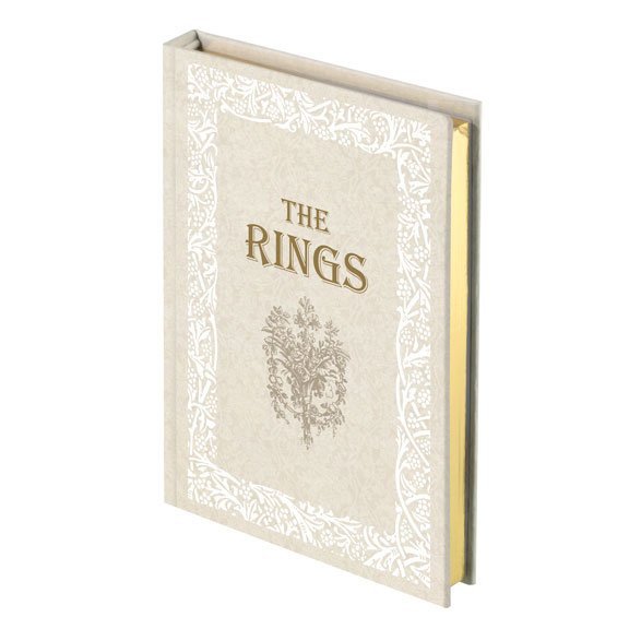 Vintage Ivory Rings Book Box