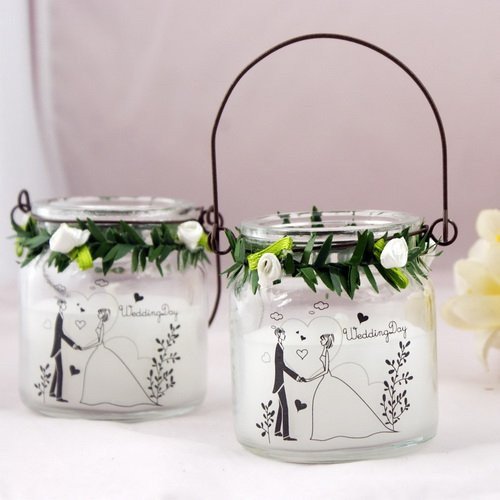 Wedding Day Newly Wed Candles Favors