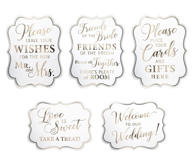 Wedding Signs - set of 5