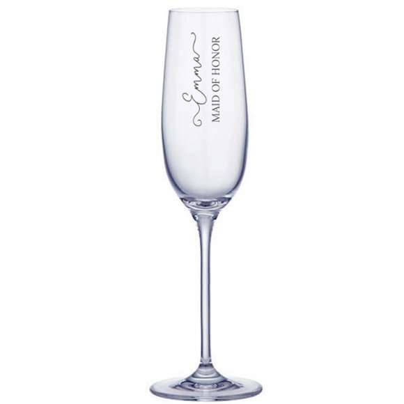 Whimsical Script Toasting Flute