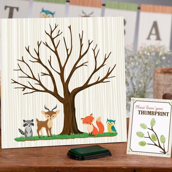 Woodland Thumbprint Canvas