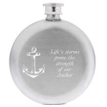 Anchor Round Hip Flask