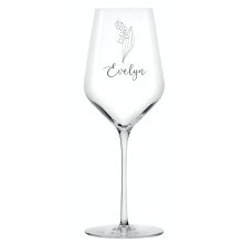 Birth Flower Wine Glass