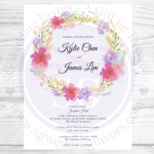 Coral Wreath Invite