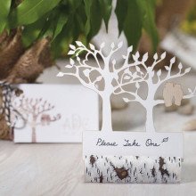 Faux Birch Log Card Holder