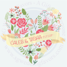 Floral Heart Tags/Stickers