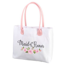 Floral Maid of Honor Tote Bag