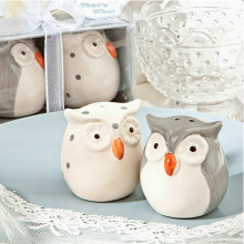 Gray Owl Salt and Pepper Shakers