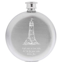 Lighthouse Round Hip Flask