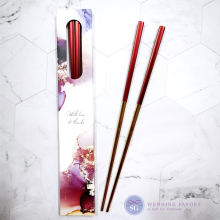 Magenta Gold Chopsticks Favors