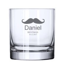 Mustache Rocks Whisky Glass