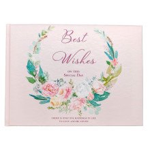 Pink Wreath Guest Book