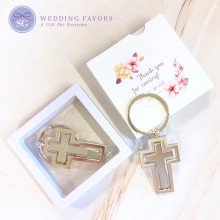 Silver Cross Keychains