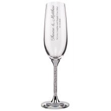 Vertical Script Crystal Toasting Flute