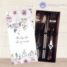 Violet Floral Cutlery Set