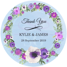 Violet Wreath Tags/Stickers