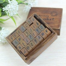 Wooden Alphabet Stamp Set