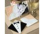 Bride & Groom Tux Coasters Favors