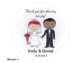 Bride & Groom Tags/Stickers for Favors