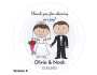 Bride & Groom Tags/Stickers for Favors