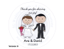 Bride & Groom Tags/Stickers for Favors