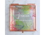 Delightful Script Tropical Rose Gold Glass Jewellery Box