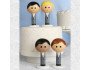 Kokeshi Groom Cake Toppers