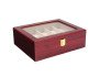 Leaf Monogram Mahogany Watch Box - 10 Slots