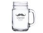 Mustache Rustic Mason Jar