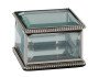 Script Silver Glass Ring Box