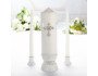 Silver White Cross Unity Candle Set