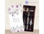 Violet Floral Cutlery Set