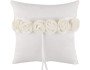 White Luxury Rose Ring Pillow