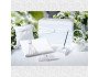 White Sash Wedding Set