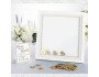 White Signing Frame Guestbook with Gold Hearts