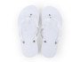 White XO Embossed Flip Flops