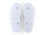 White XO Embossed Flip Flops